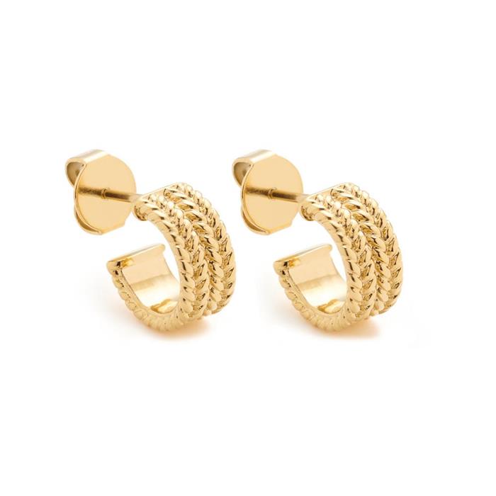 Ladies earrings theresia in gold-plated stainless steel