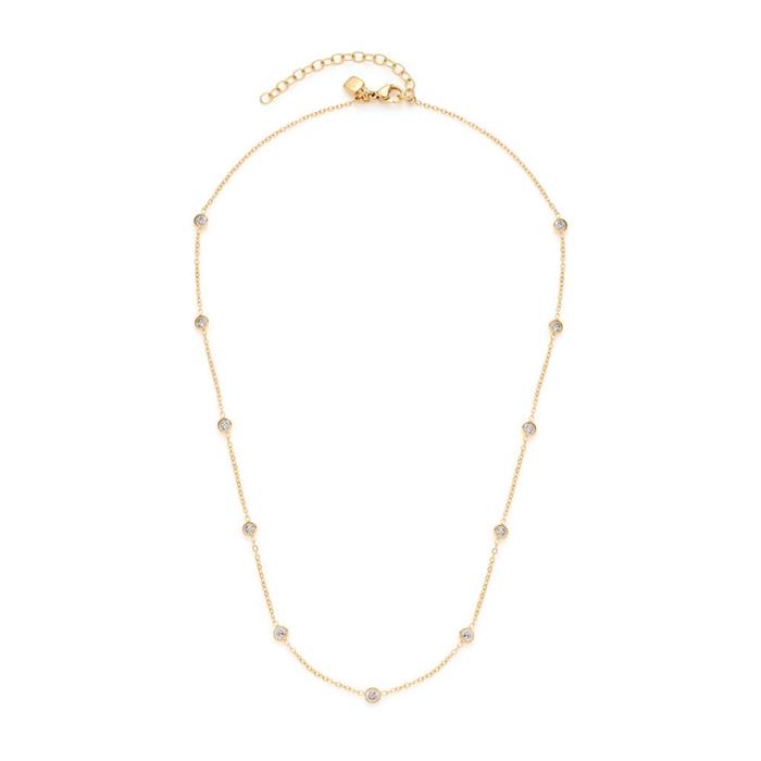 Cadena mini ciao de mujer, acero inoxidable chapado en oro