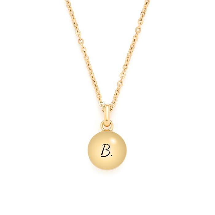 Necklace bea for ladies in gold-plated stainless steel