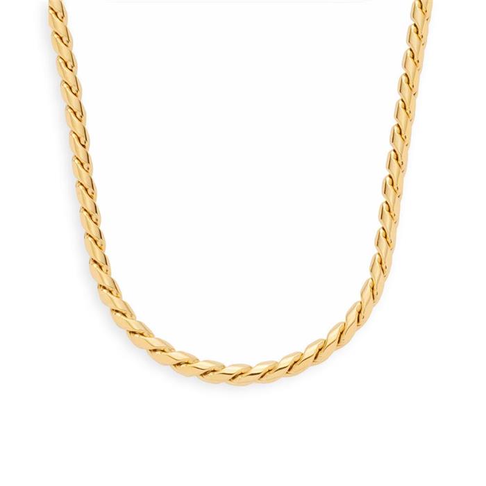 Cadena tracy para mujer en acero inoxidable, chapado en oro