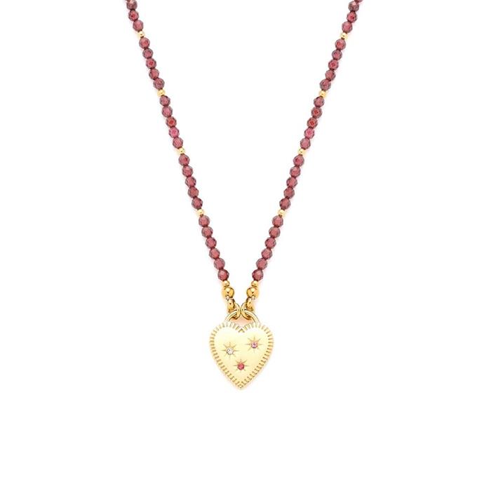Anka heart necklace for ladies in gold-plated stainless steel