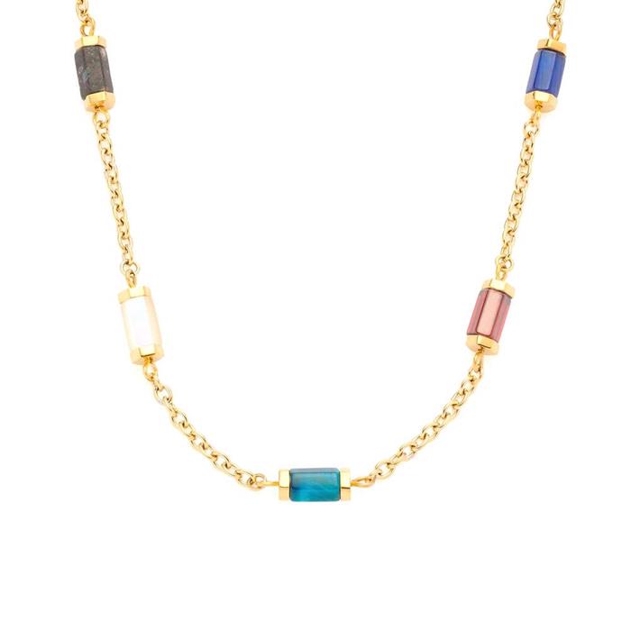 Bruna necklace for ladies in stainless steel, IP gold