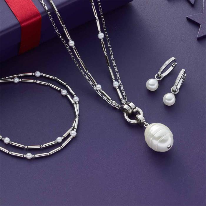 Ladies necklace x-mas special luna Clip&Mix in stainless steel