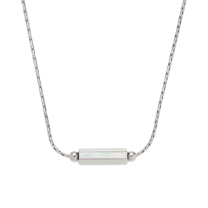 Pilea necklace for women in stainless steel, engravable