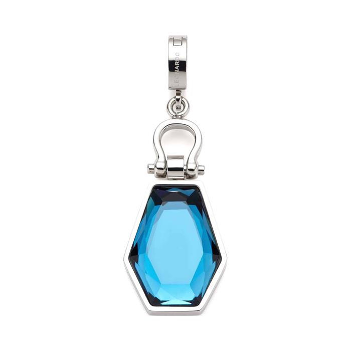 Stainless steel pendant jane with blue crystal, Clip&Mix
