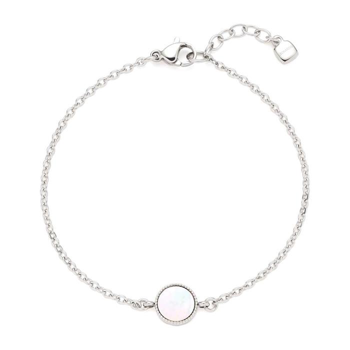 Arida ciao bracelet for ladies in stainless steel, mother-of-pearl