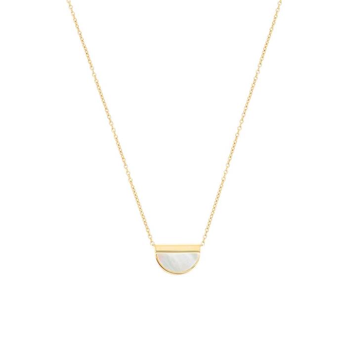 Ladies necklace mimo ciao in stainless steel, gold, mother-of-pearl