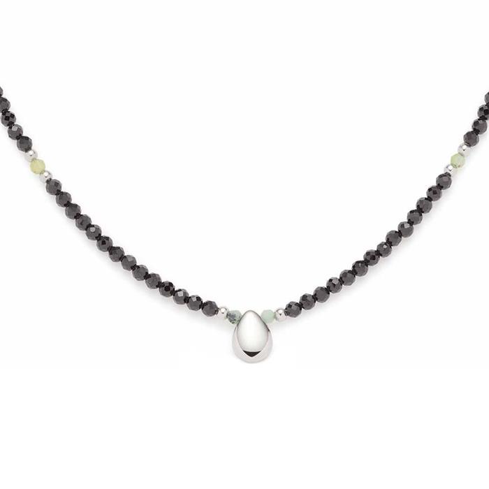 Ladies necklace lia ciao in stainless steel with pearls, black