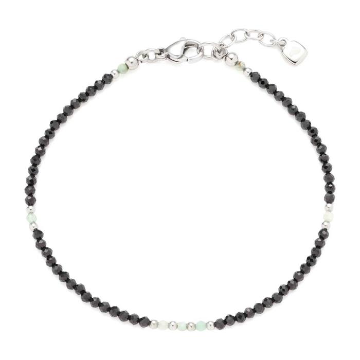 Pulsera lia ciao para mujer en acero inoxidable, perlas