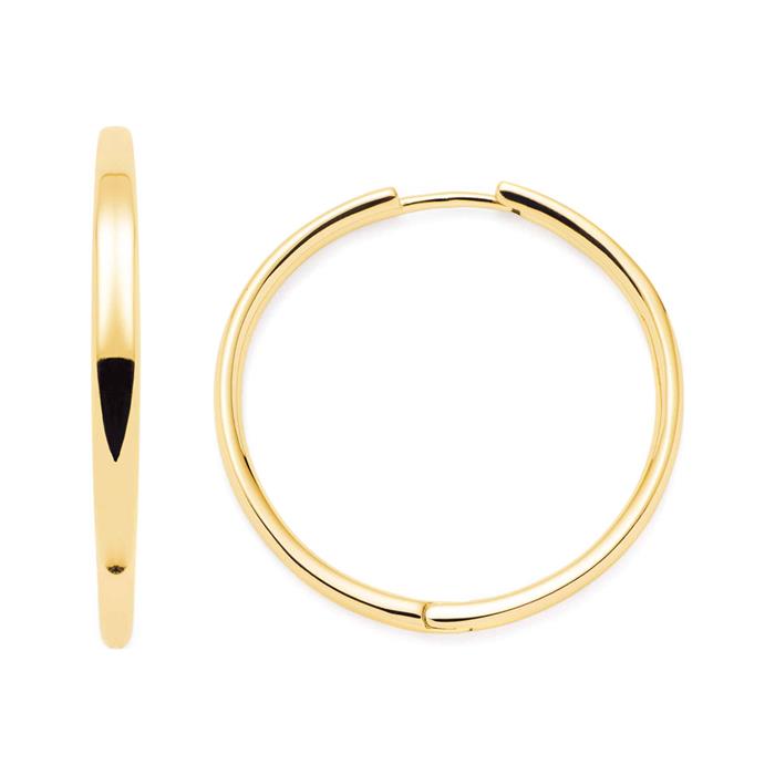 Bravo hoop earrings in gold-plated stainless steel for women