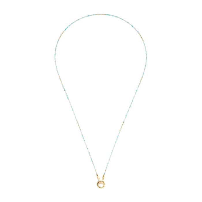 Aqua Pippa clip&mix collier in roestvrij staal, IP goud