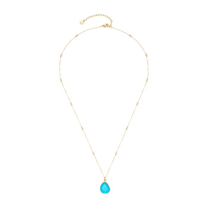 Ladies' necklace Evi Ciao with glass stone, stainless steel, IP gold