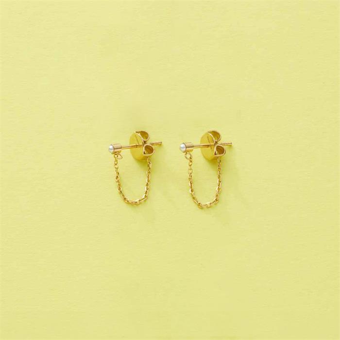 Pendientes Elli Ciao para mujer, acero inoxidable dorado