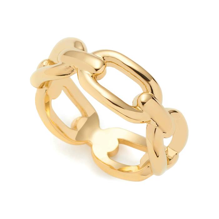 Ladies' ring Mathilde in stainless steel, IP gold