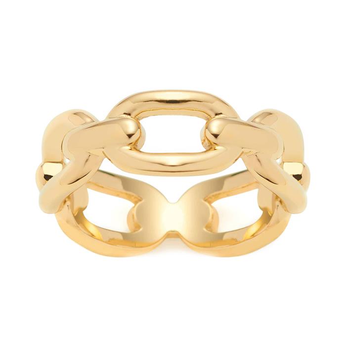 Ladies' ring Mathilde in stainless steel, IP gold