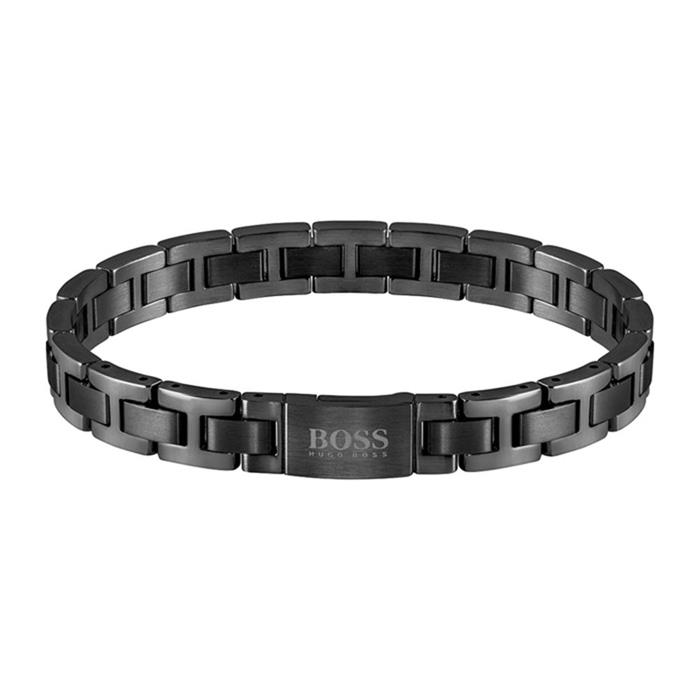 Metal link essentials armband van roestvrij staal, zwart