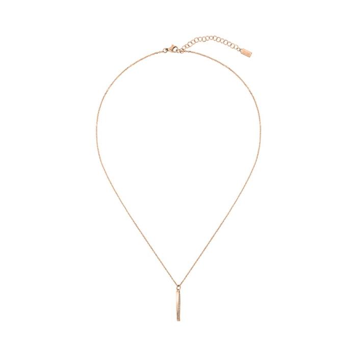 Signature Ladies necklace in rose gold-plated stainless steel