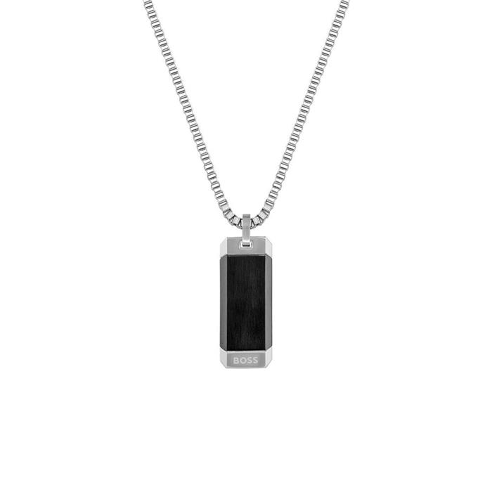 Bennett men's necklace with pendant, stainless steel, engravable