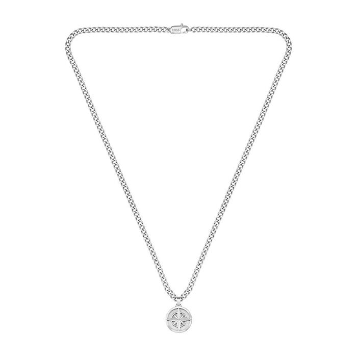 North necklace for men in stainless steel