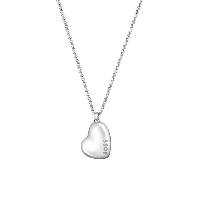 Ladies' necklace Honey in stainless steel with heart, engravable