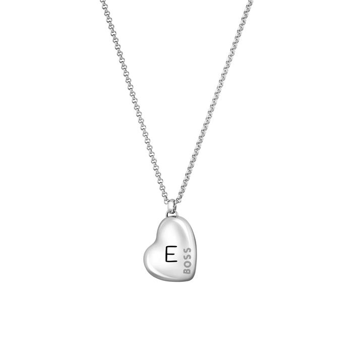 Ladies' necklace Honey in stainless steel with heart, engravable