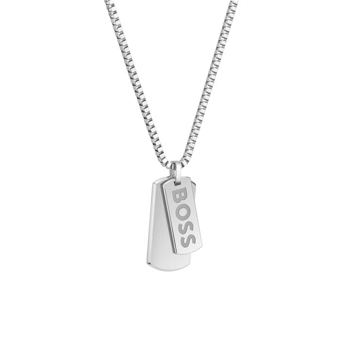 Dog tag engraving chain Devon for men in stainless steel