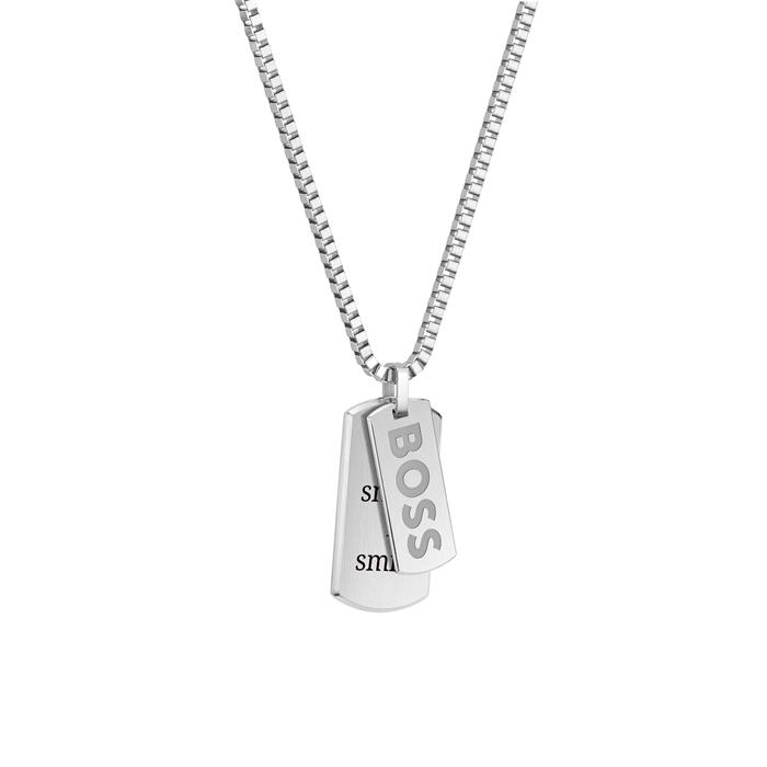 Dog tag engraving chain Devon for men in stainless steel