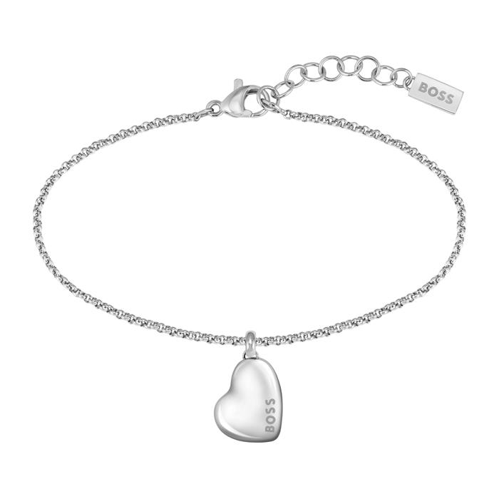 Honey bracelet in stainless steel with heart, engravable