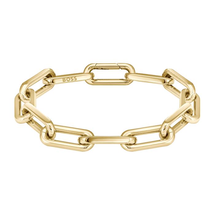 Halia link bracelet for women in stainless steel, IP gold