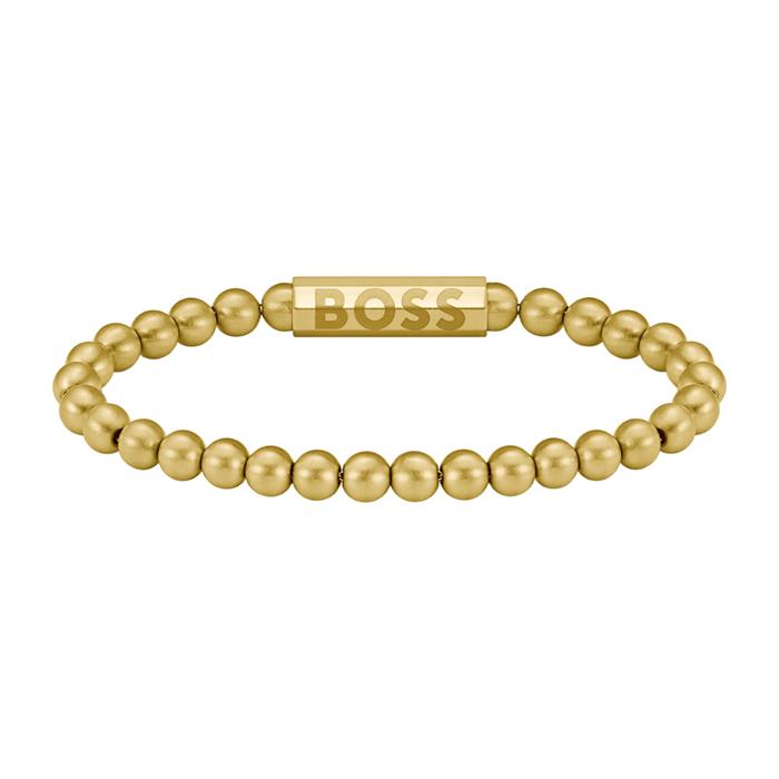 Pulsera de bolas para hombre Sphere Metal acero inoxidable, oro IP