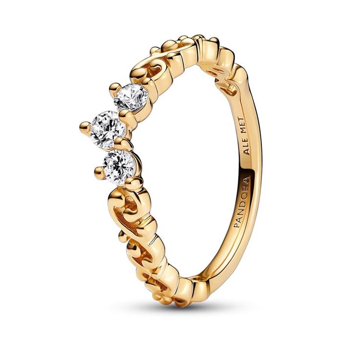 Diademen ring voor dames, IP goud