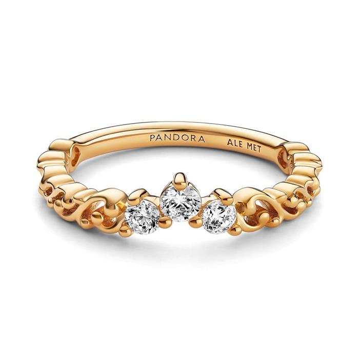 Diadem ring for ladies, IP gold
