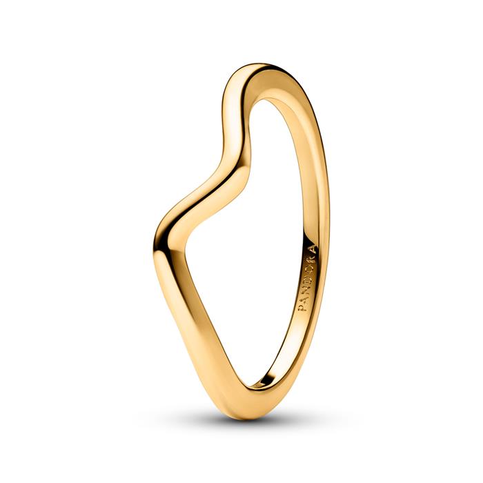 Timeless ladies ring wave, IP gold