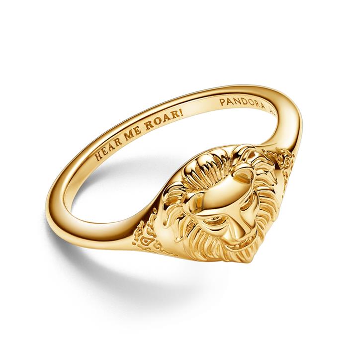 Anillo cabeza de león Lannister bañado en oro, Game of Thrones