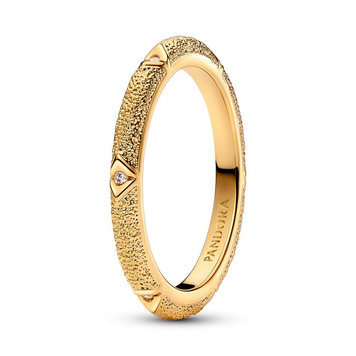 Ladies' ring with zirconia stones, ME collection, gold-plated