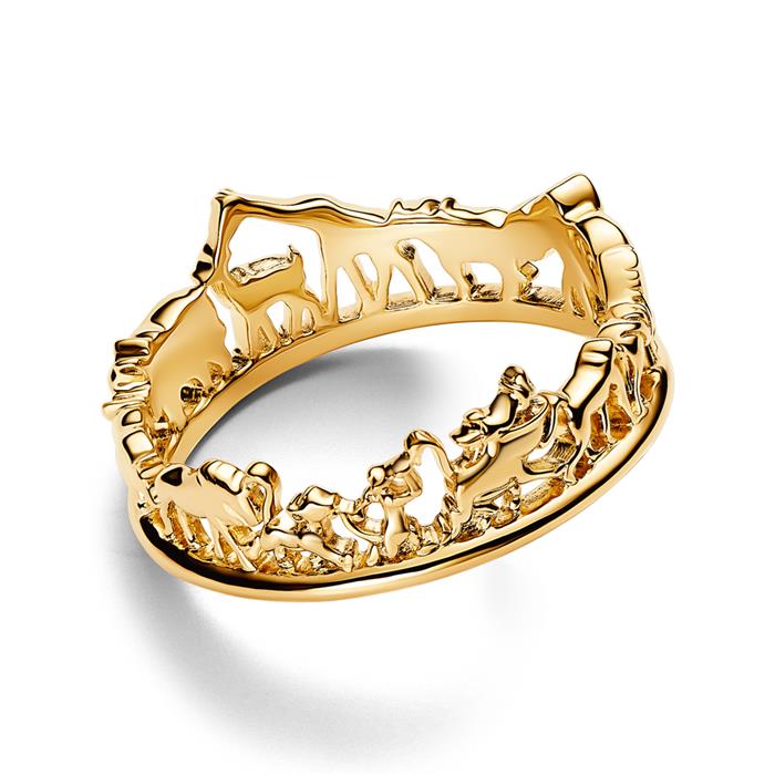 Disney The Lion King ring for ladies, gold-plated