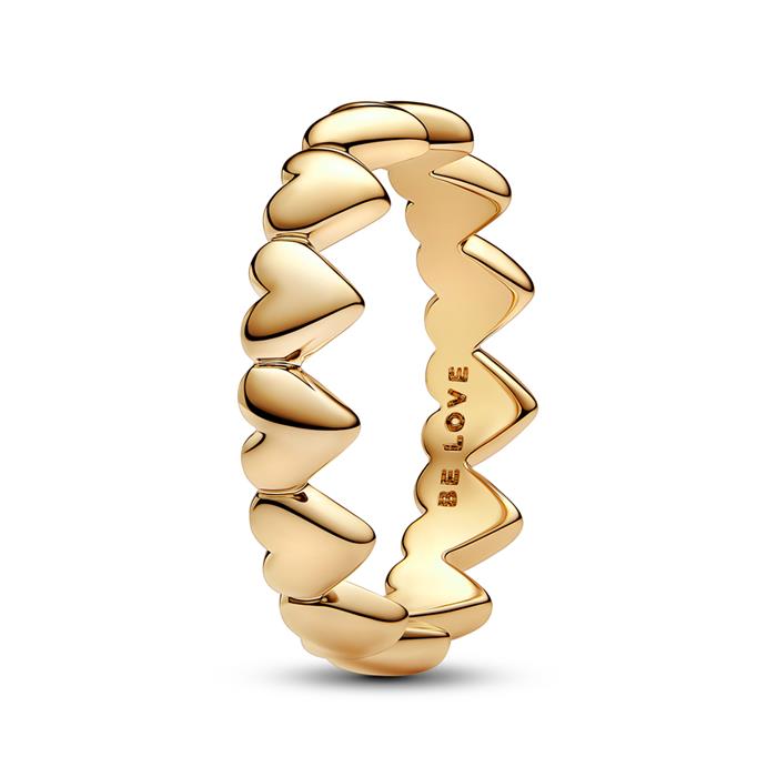 Gold-plated Be Love heart ring for women, Moments