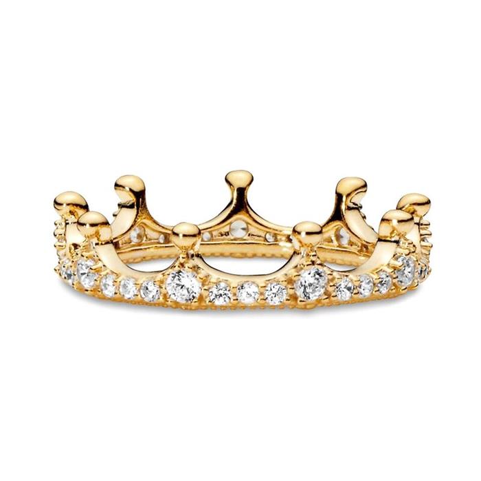 Pandora Crown Ladies, Gold With Cubic Zirconia