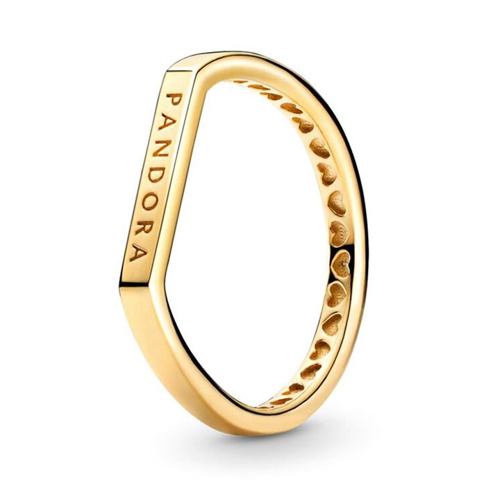 Stacking Ring With Logo For Ladies, Gold
