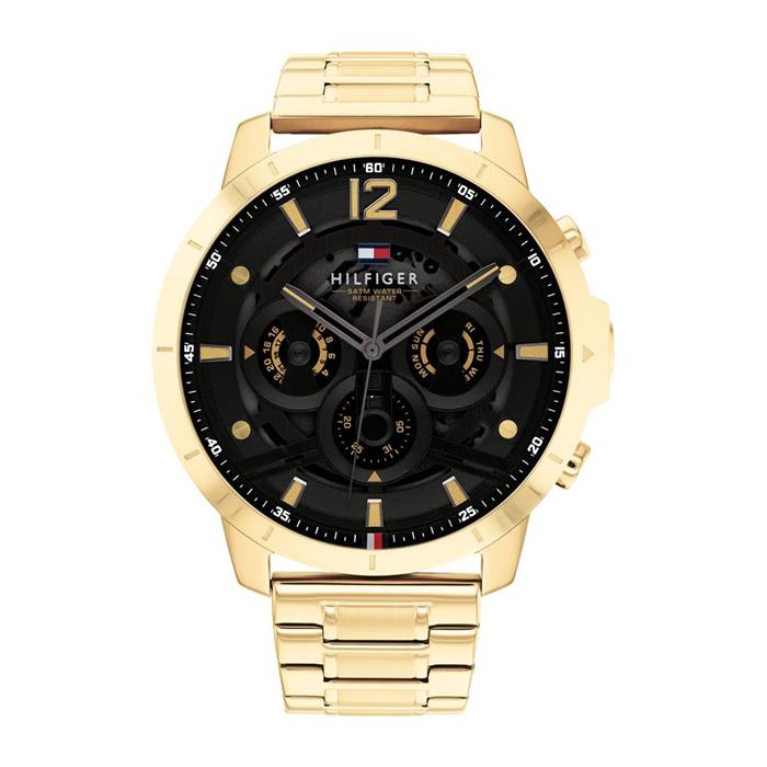 Casual Chronograph For Men In Stainless Steel, Ip Gold