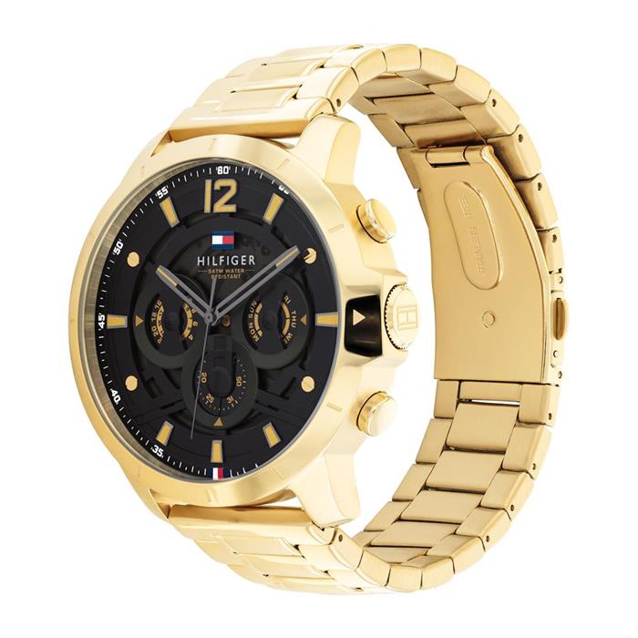 Casual Chronograph For Men In Stainless Steel, Ip Gold