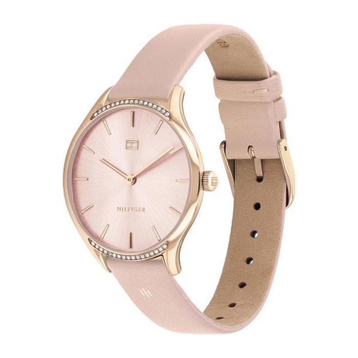 Tommy Hilfiger Damenuhr Mit Lederband Nude Rose