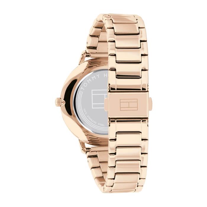 Armbanduhr für Damen aus Edelstahl, rosévergoldet