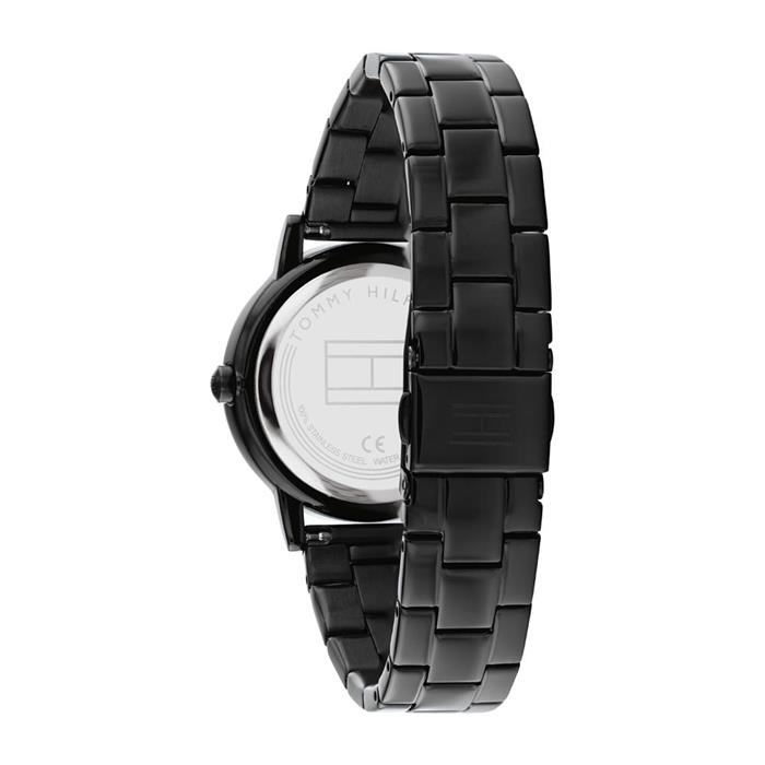 Quartz Watch For Ladies In Stainless Steel, Crystals, Black