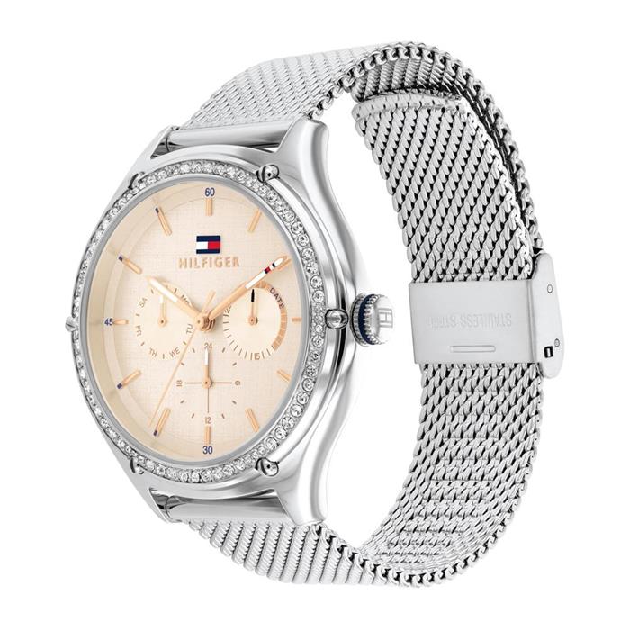 Reloj de pulsera lexi para mujer en acero inoxidable, bicolor