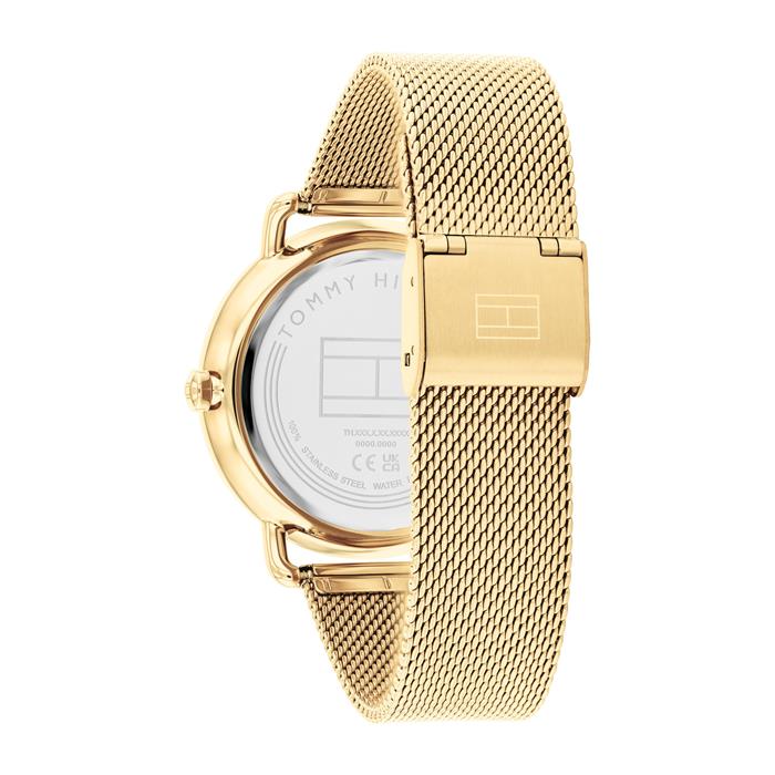 Multifunction watch for ladies in stainless steel, IP gold
