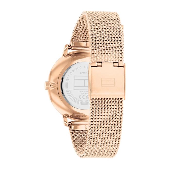 Reloj de pulsera de acero inoxidable para mujer, rosado IP