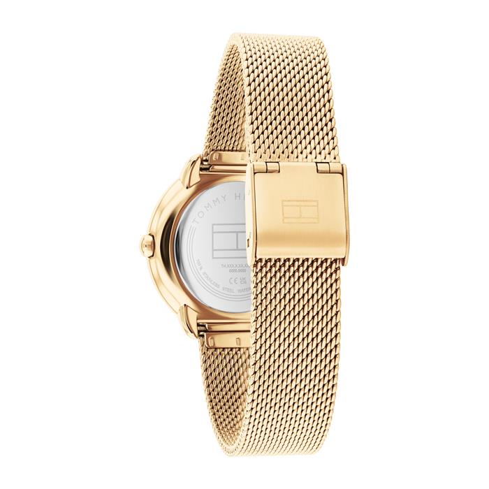 Demi Armbanduhr mit Kristallen aus Edelstahl, IP Gold