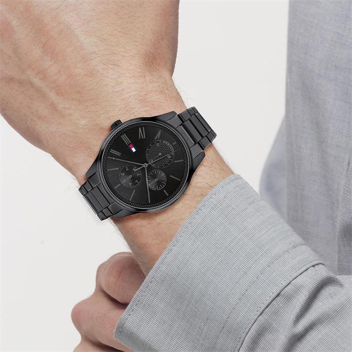 Men's Classic Multifunction Watch In Stainless Steel, Black