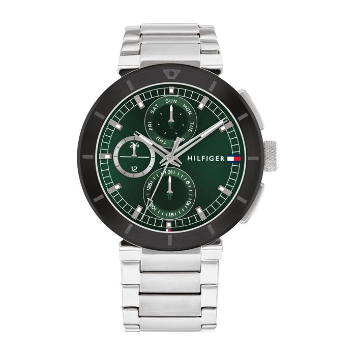 Men's watch Lorenzo in stainless steel, green dial